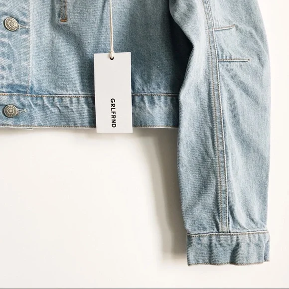 GRLFRND Lacy Cropped Denim Jacket - Picture 10 of 15